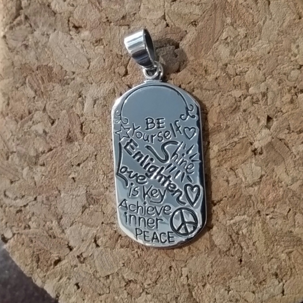 Be Yourself Dogtag Sterling